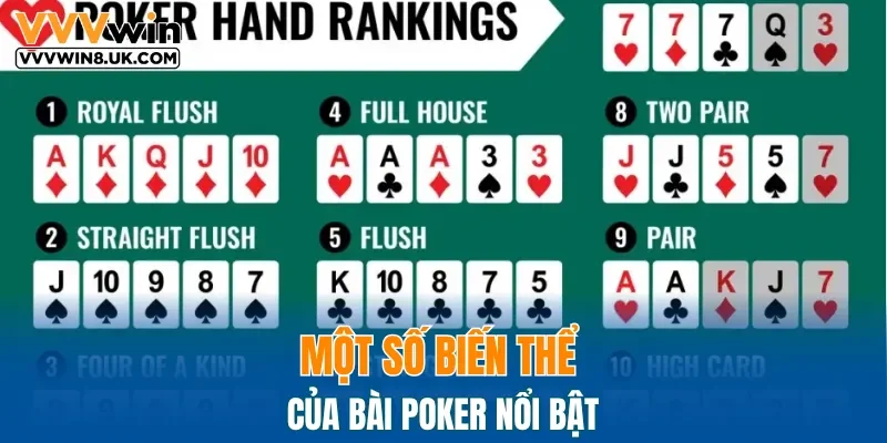 Một số biến thể của Poker nổi bật